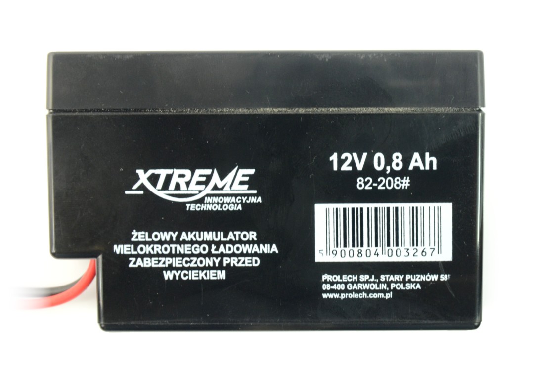 Akumulator żelowy 12V 0 8Ah Xtreme Sklep Botland