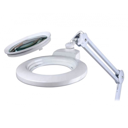 8D збільшувальна лампа 8 діоптрій - 9006LED-127-8D - змінна оптика, регульована інтенсивність світла - біла