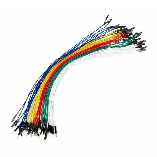 З'єднувальні кабелі 30 см (мама-чоловіча) кольорові - 50 шт.