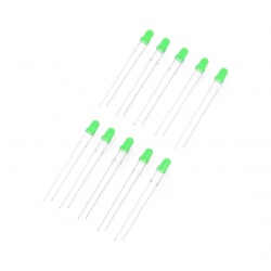 Dioda LED 3mm zielona - 10szt. - justPi