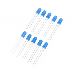 Dioda LED 5mm niebieska - 10szt. - justPi