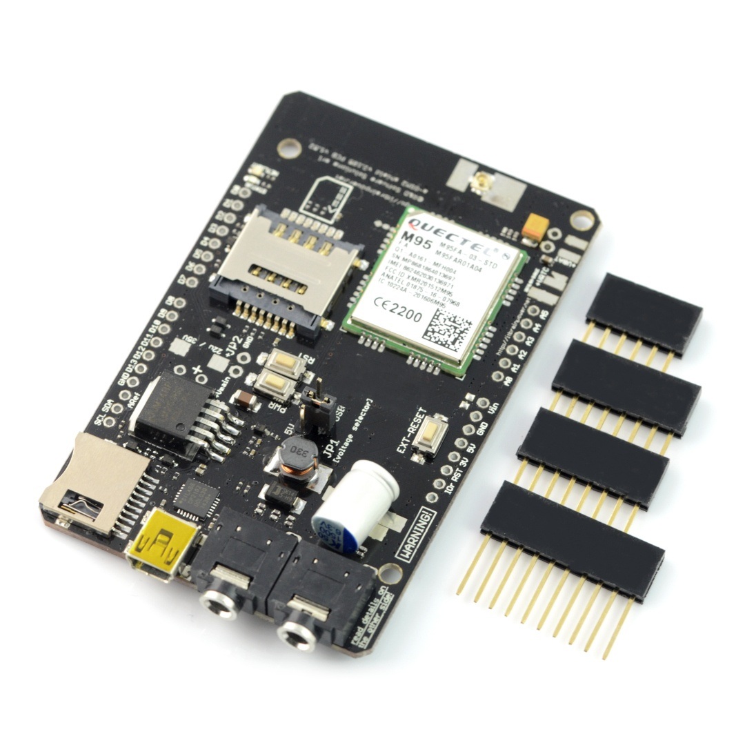 A-GSM II Shield GSM/GPRS/SMS/DTMF v.2.105 - do Arduino i Raspberry Pi + złącza dla Arduino