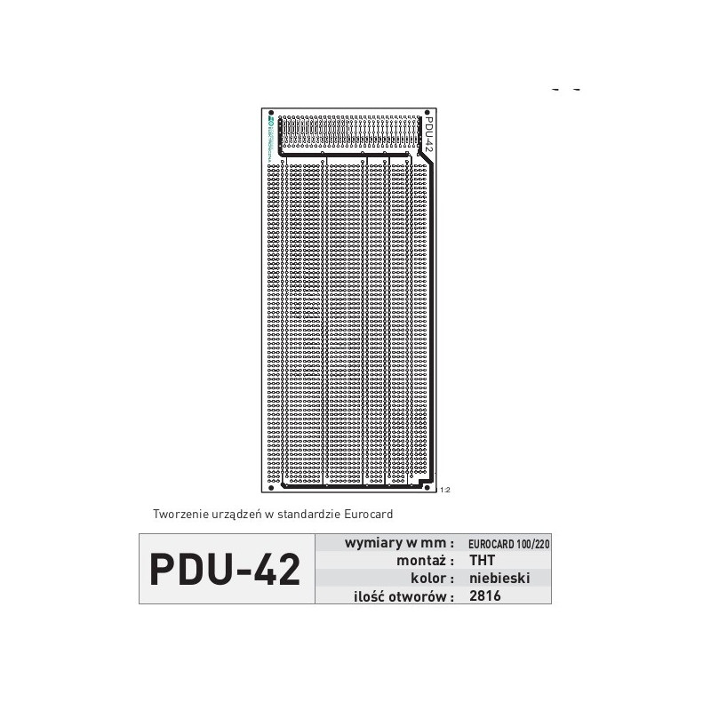 Płytka uniwersalna PDU42 - THT Eurocard