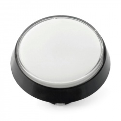 Big Push Button 6cm - biały - pochyły