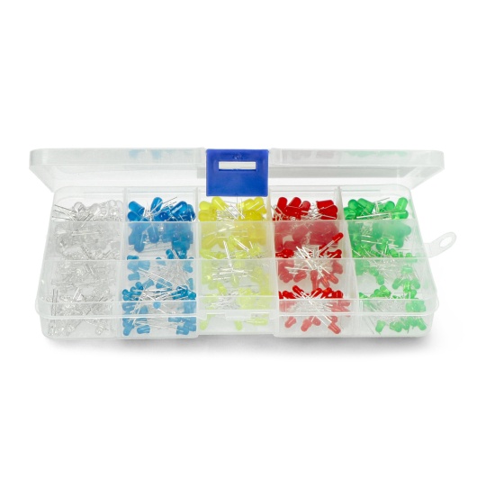 Набір світлодіодів 3 мм та 5 мм - justPi - 375 шт. + органайзер