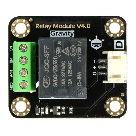 DFRobot Gravity - 1-канальне реле - контакти 10A/277VAC - котушка 5V