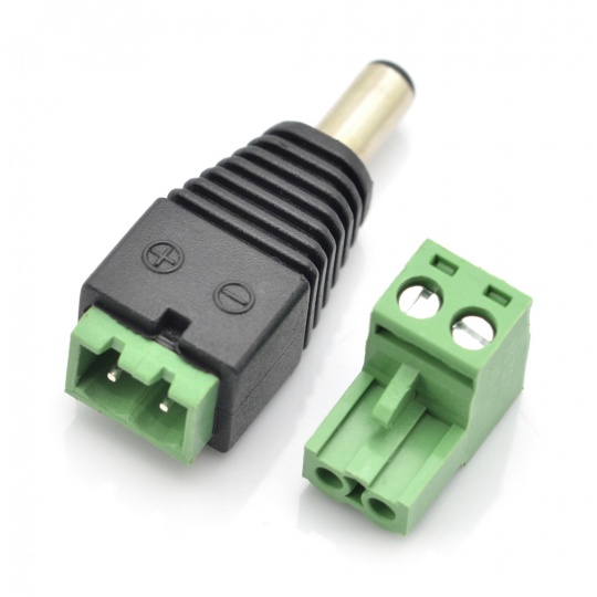 Штекер постійного струму 5,5/2,5 мм з швидкороз'ємним роз'ємом - 5 шт.