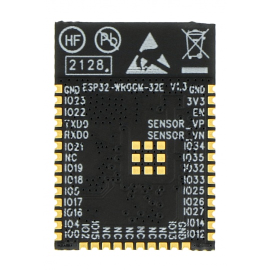 WiFi + Bluetooth BLE Espressif ESP32-WROOM-32E - SMD - 32 Мбіт/с - 4 МБ флеш-пам'яті