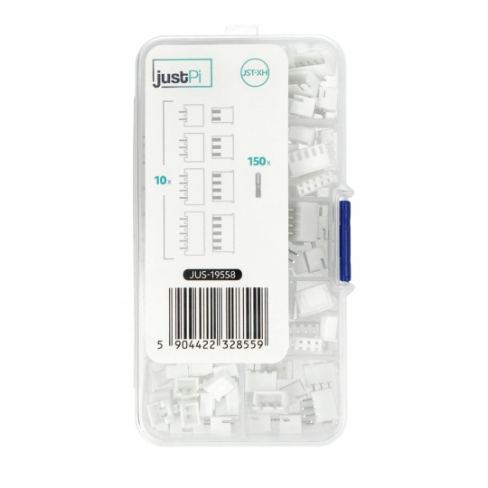 Набір роз'ємів justPi JST XH2.54 2/3/4/5-контактних (тато+мато) та контактів-мам для корпусу розетки - 230 шт.