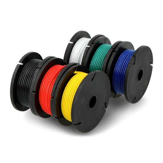 Комплект проводов 22AWG — различных цветов — 7,5 м x 6 шт.