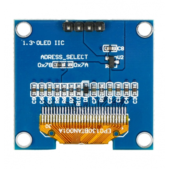 OLED-дисплей синього кольору, 1.3 дюйма, 128x64 пікселів, I2C v2, сині символи