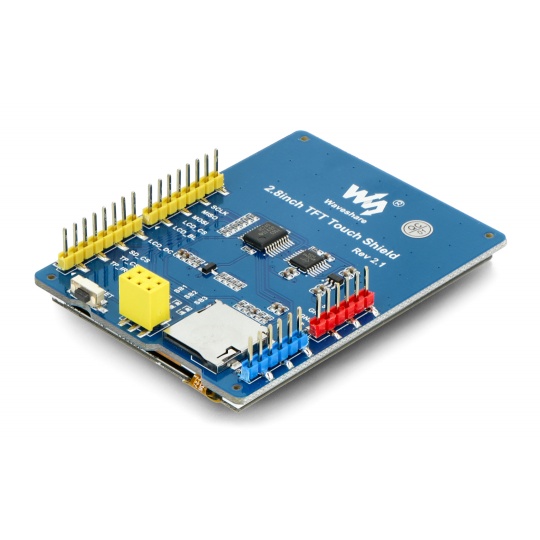 Сенсорний РК-дисплей TFT Version 2.1 2.8'' 320x240px SPI з microSD-зчитувачем - Шилд для Arduino - Waveshare 10684