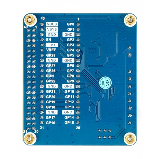Модуль драйвера двигуна постійного струму - чотириканальний контролер двигуна - щит для Raspberry Pi Pico - Waveshare 19764