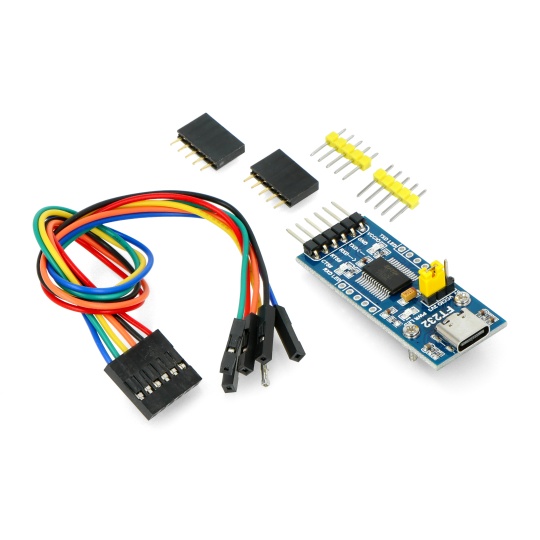 USB-UART TTL преобразователь FT232 - разъем USB Type-C - Waveshare 20646