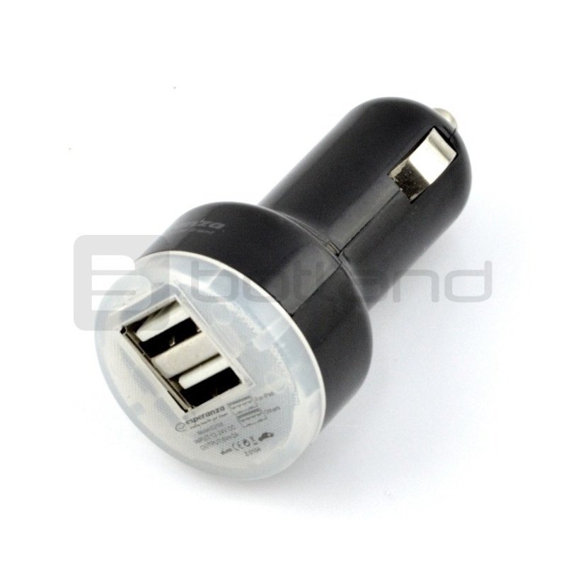 Ładowarka / zasilacz samochodowy Esperanza EZ108 5V/2,1A 2 x USB