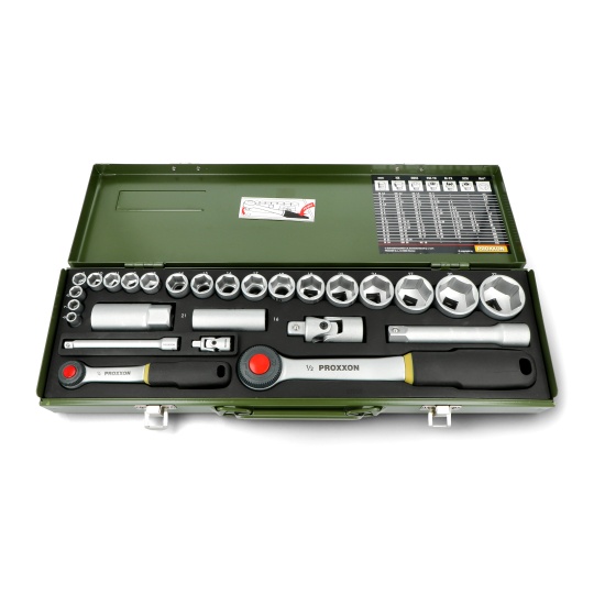 Набір торцевих ключів Proxxon PR23020 - 1/2'' і 1/4'' - 27 елементів