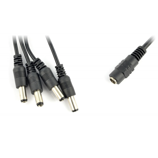 Розгалужувач постійного струму 5,5/2,1 мм з перемикачем - 4 штекери