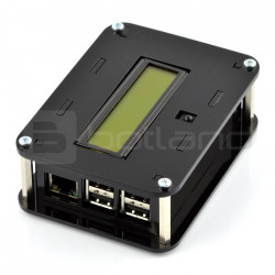 Obudowa Raspberry Pi B+ i moduł PiFace Control & Display 2 - czarna