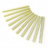 Wtyk goldpin 2x40 prosty raster 2,54mm - żółty - 10szt. - justPi