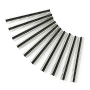 Wtyk goldpin 2x40 kątowy raster 2,54mm - czarny - 10szt.