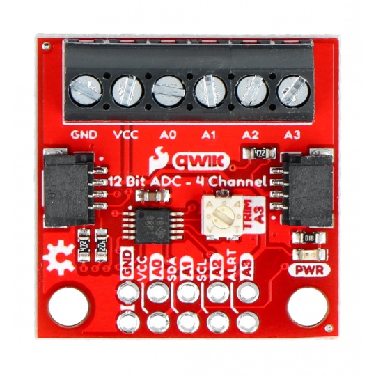 SparkFun Qwiic 12 Bit ADC ADS1015 - 12-bit 4-channel ADC converter - I2C - SparkFun DEV-15334
