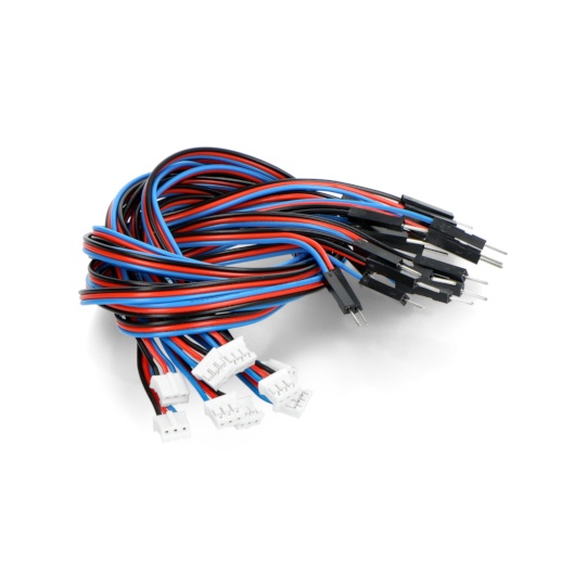 Gravity - комплект з'єднувальних кабелів - PH2.0 чоловічий штекер - 30 см - 10 шт. - DFRobot FIT0897