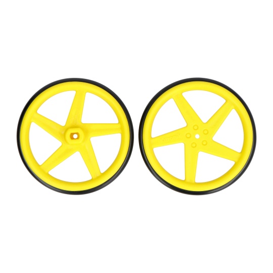 Жовті колеса - 2 шт. - для двигуна TT з валом - Kitronik 2593-TT