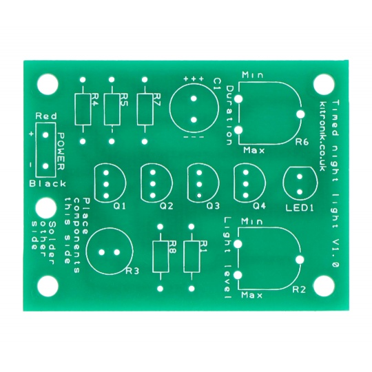 Timed Night Light Project Kit - набір для побудови датчика сутінків зі світлодіодом - Kitronik 2139