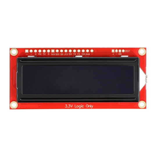 Дисплей Qwiic SerLCD 16x2 I2C - символи RGB - SparkFun LCD-16397