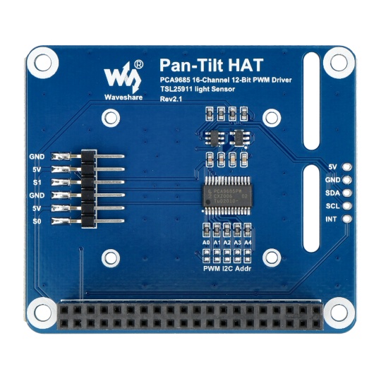 Кріплення для камери Pan-Tilt HAT для Raspberry Pi - Waveshare 16138