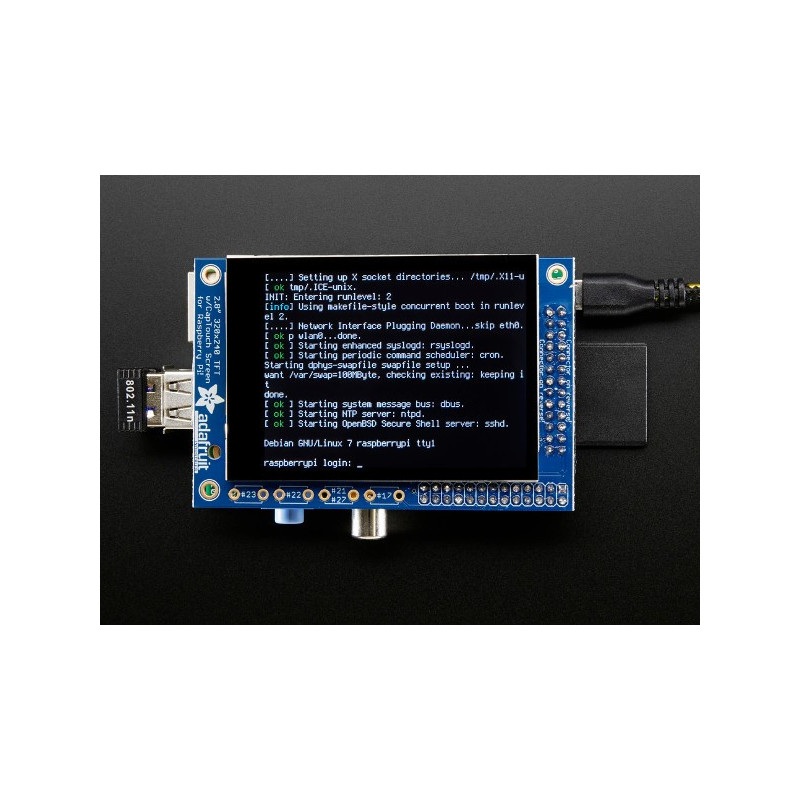 PiTFT MiniKit - wyświetlacz dotykowy pojemnościowy 2.8" 320x240 dla Raspberry Pi