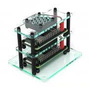 Obudowa do Raspberry Pi Zero x2 - Mini Cluster - z 2 wentylatorami, otwarta - PiHut TPH-067