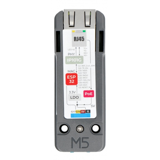 Модуль зв'язку Ethernet з портом PoE - ESP32 - Модуль розширення для модулів розробки M5Stack