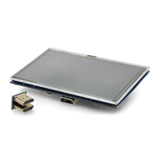 Сенсорний екран - резистивний LCD TFT 5'' 800x480px HDMI+GPIO для Raspberry Pi