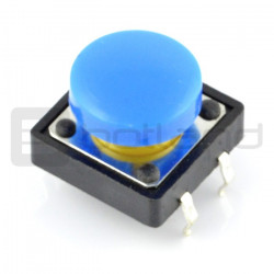 Tact Switch 12x12 mm z nasadką okrągły - niebieski [NOWE]