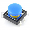 Tact Switch 12x12 mm z nasadką okrągły - niebieski [NOWE] - zdjęcie 1