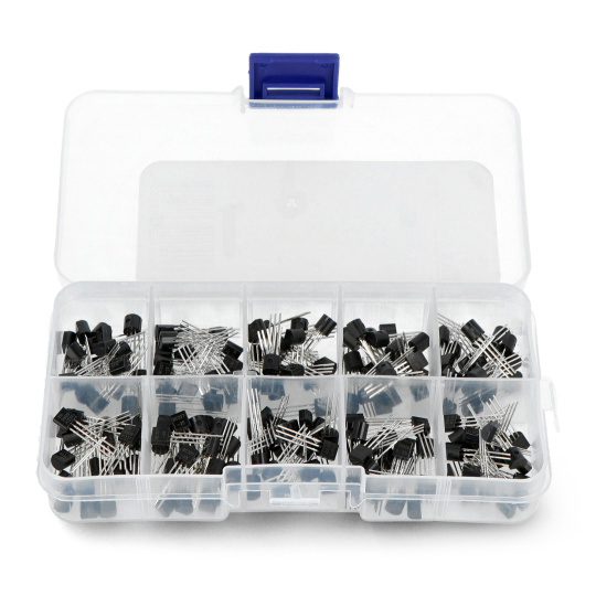 Набір біполярних транзисторів NPN та PNP TO-92 - 10 номіналів - 200 шт. - justPi