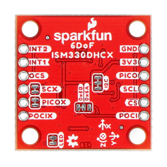 SparkFun IMU з 6 ступенями свободи - ISM330DHCX - 3-осьовий акселерометр та гіроскоп - SparkFun SEN-19764