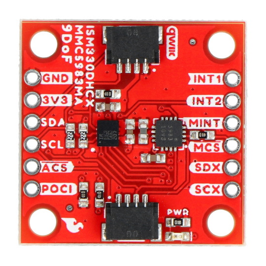 Датчик прориву IMU 9DoF - ISM330DHCX, MMC5983MA - Qwiic - SparkFun SEN-19895
