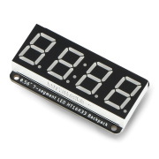 Moduł 4-cyfrowego wyświetlacza 7-segmentowego 0,56'' Backpack - czerwony I2C - STEMMA QT/Qwiic - Adafruit 878