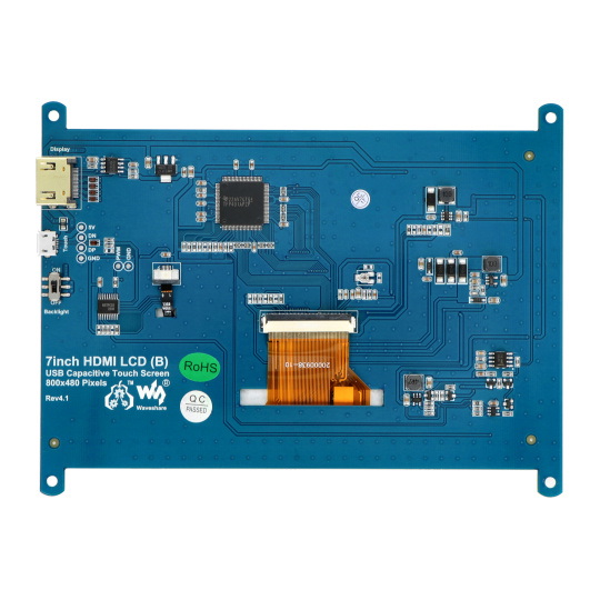 Сенсорний екран B - ємнісний РК-TFT 7 дюймів 800x480 пікселів HDMI + USB Rev 4.1 для Raspberry Pi - Waveshare 10829