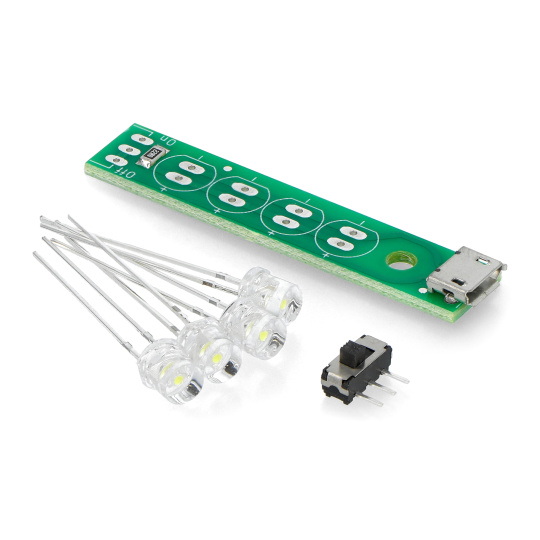 Світлодіодна стрічка 4 x USB 5V діоди з вимикачем - Kitronik 2176