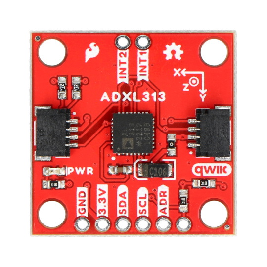 ADXL313 - 3-осьовий I2C/SPI Qwiic акселерометр - SparkFun SEN-17241