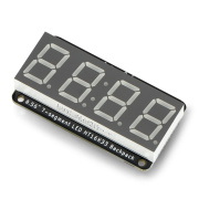 Wyświetlacz 4-cyfrowy 0,56'' - 7-segmentowy Backpack - I2C - czerwony - STEMMA QT / Qwiic - Adafruit 5599