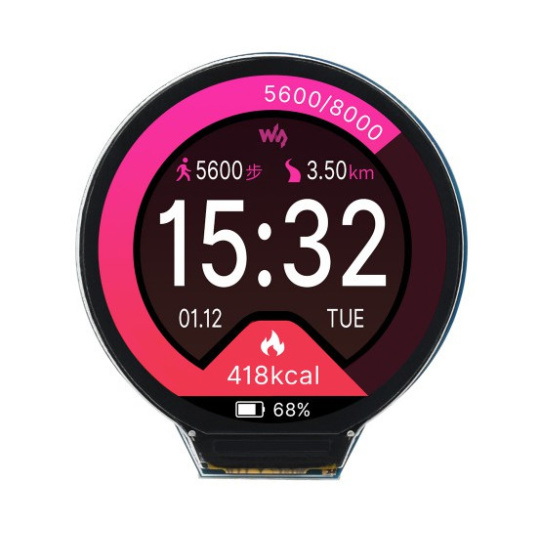 1,28-дюймовий круглий IPS РК-дисплей 240x240 пікселів - RP2040, 6-осьовий сенсор - Waveshare 22668