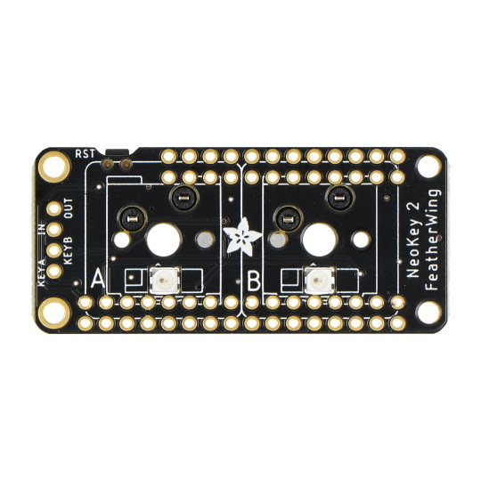 NeoKey FeatherWing - модуль з двома роз'ємами для механічних ключів - NeoPixels 1x2 - I2C - STEMMA QT/Qwiic - Adafruit 4979