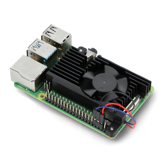 Універсальний вентилятор охолодження з радіатором - алюмінієвий - з ШІМ-керуванням - для Raspberry Pi 4B - Waveshare 22913