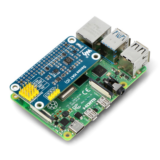 Sense HAT (C) - багатофункціональний датчик навколишнього середовища - щит для Raspberry Pi - Waveshare 23229