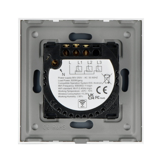 Smart Home WIFI 2G - 2-канальний сенсорний настінний вимикач - WiFi TUYA