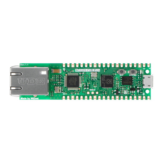 W5100S-EVB-PICO - плата з мікроконтролером RP2040 та Ethernet - WIZnet
